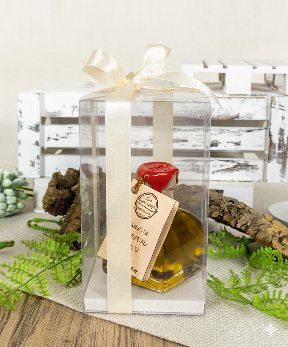 Bomboniera “Goccia d’Oro al Tartufo” – Olio EVO con Scaglie di Tartufo