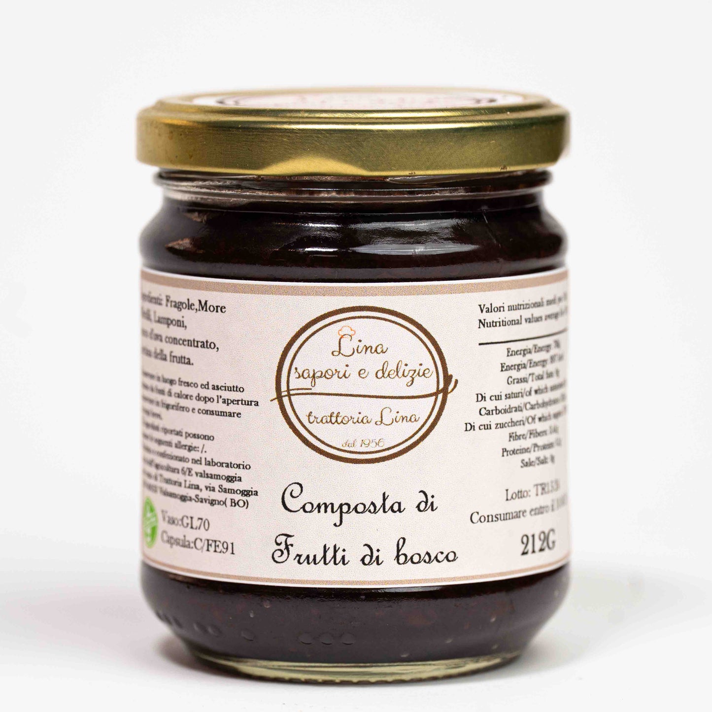 Composta artigianale di frutti di bosco 212 g