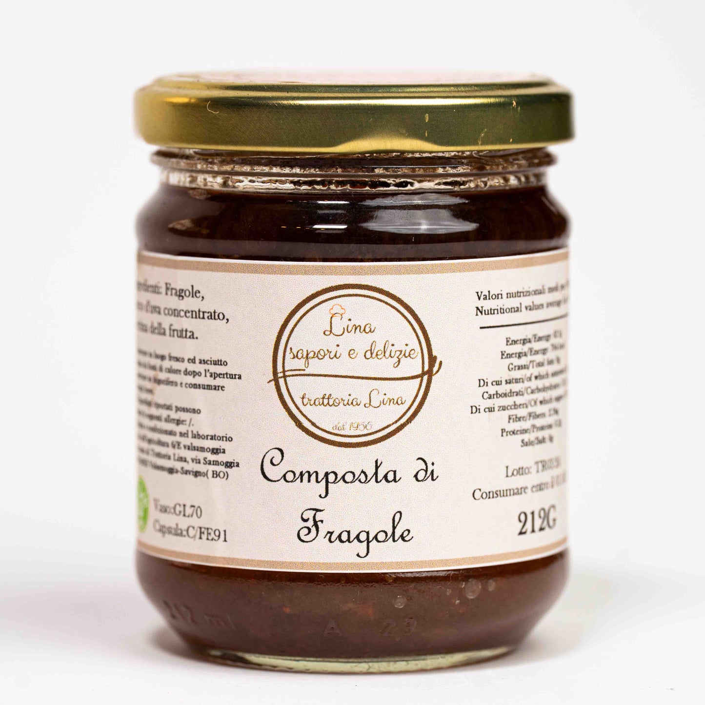 Composta artigianale di fragole 212 g