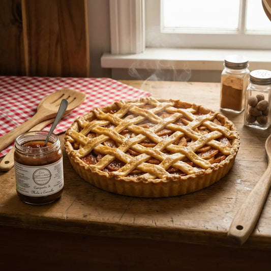 Crostata con composta di mele e cannella