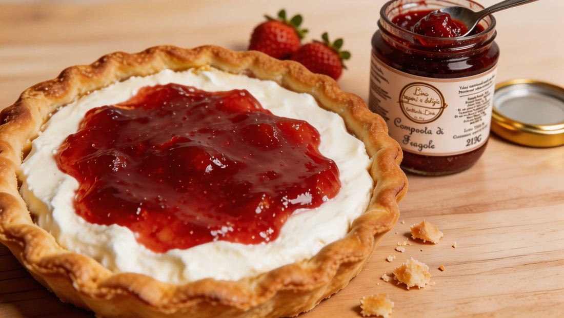 Crostata di Ricotta con Composta di fragole