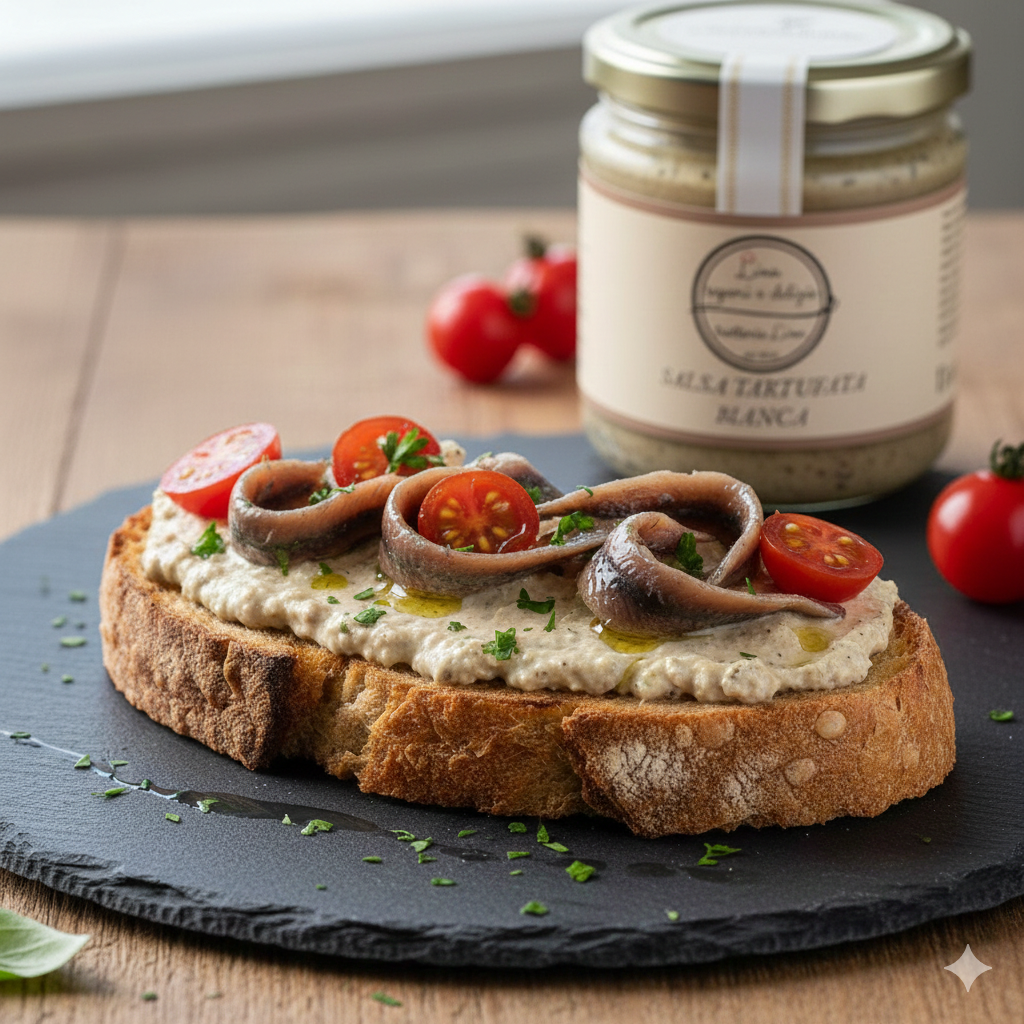 Bruschette con salsa tartufata