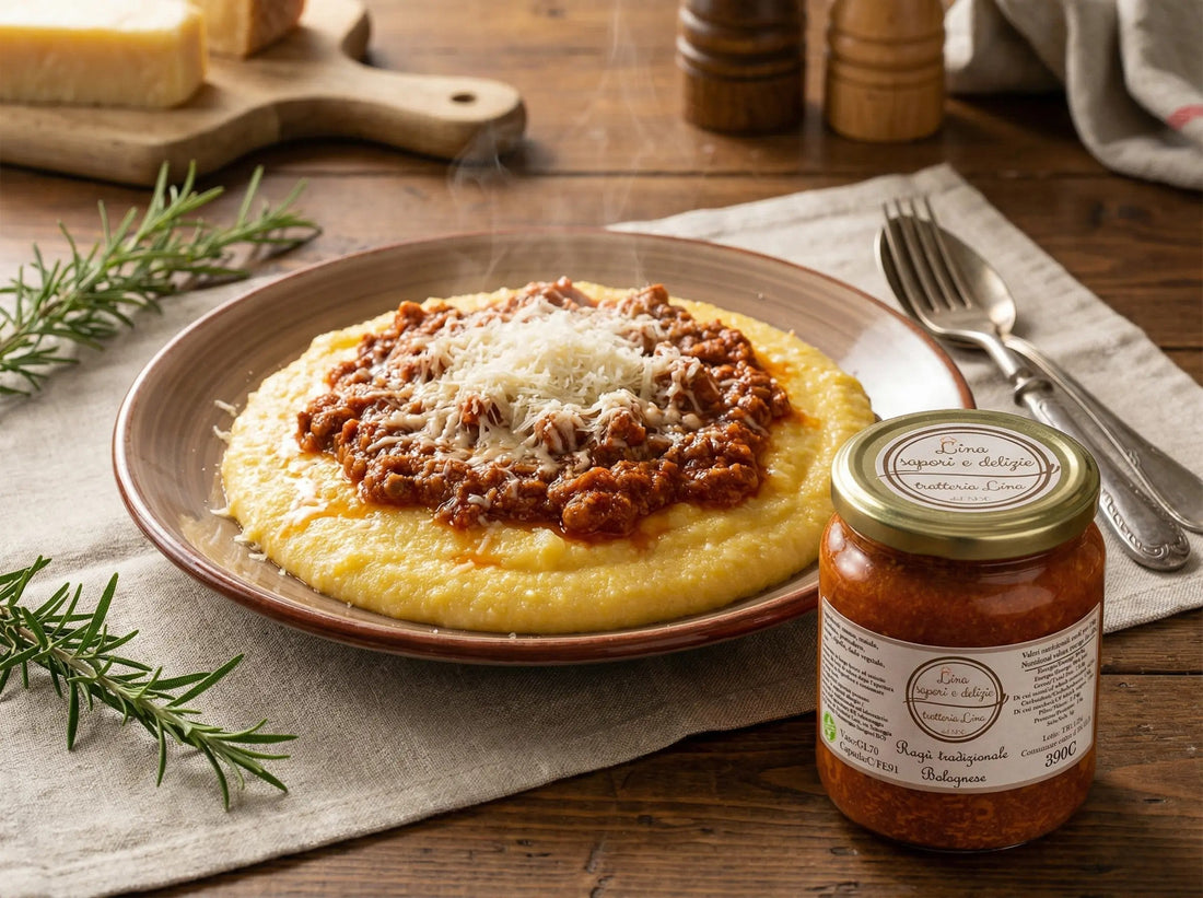 Polenta con ragù tradizionale bolognese