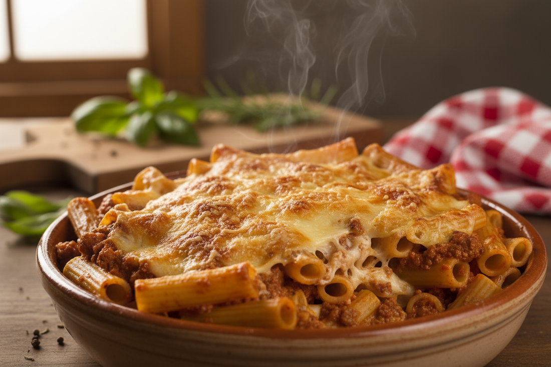 Pasta al forno con besciamella e ragù tradizionale bolognese