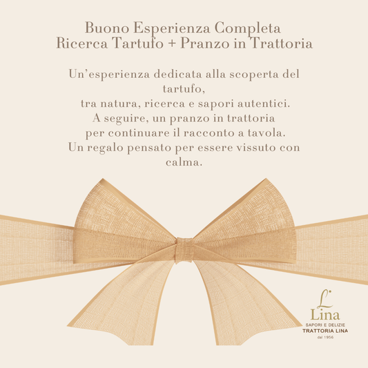 Buono Esperienza Completa - Ricerca Tartufo + Pranzo in Trattoria