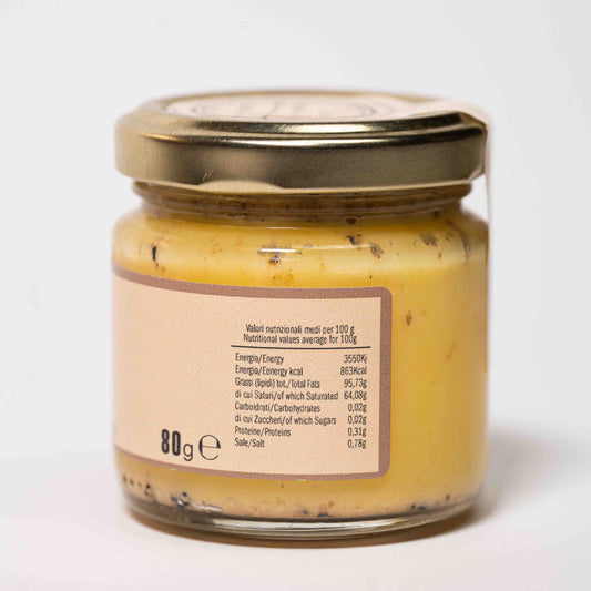 Dettaglio valori nutrizionali Burro al tartufo estivo – Lina Sapori e Delizie, Savigno, Appennino Bolognese