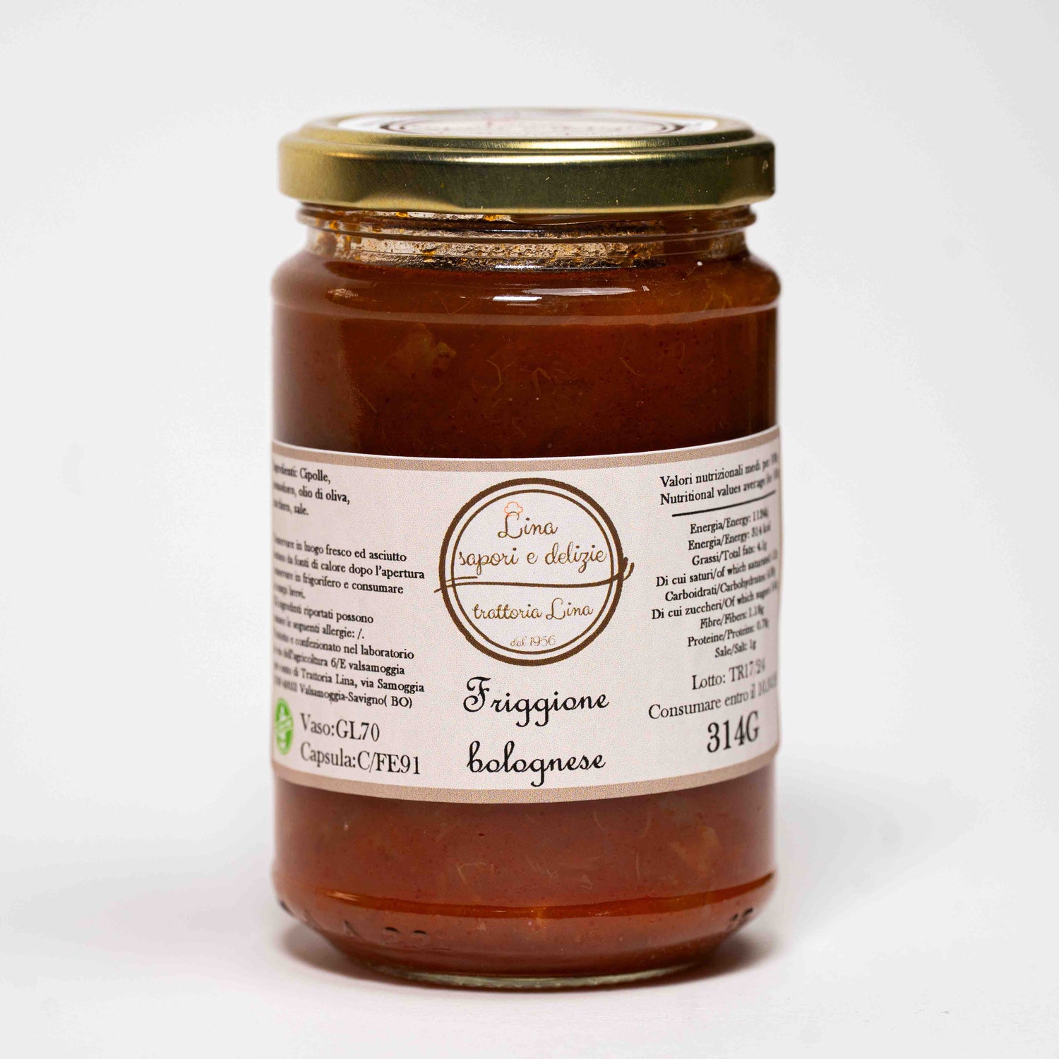 Friggione bolognese 310 g Lina Sapori e Delizie