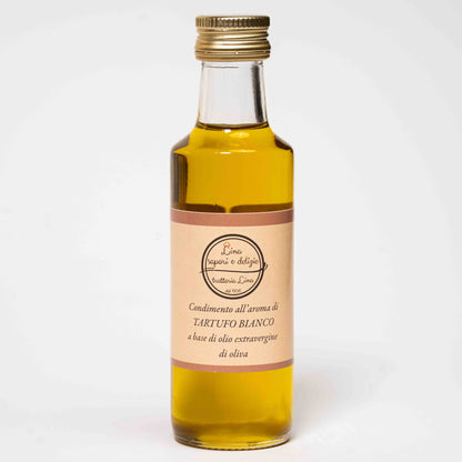 condimento all'aroma di tartufo bianco a base di olio extraverdine di oliva