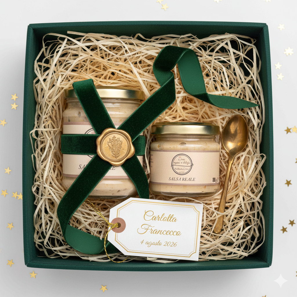 Confezione regalo elegante con 2 prodotti al tartufo Lina Sapori e Delizie