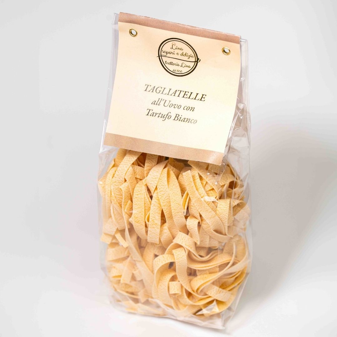 Tagliatelle al tartufo bianco essiccate, 250 g – Lina Sapori e Delizie, Savigno